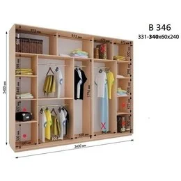 Шафа-купе В 346 (3400х600х2400)