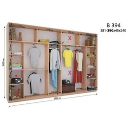 Шкаф-купе В 394 (3900х450х2400)