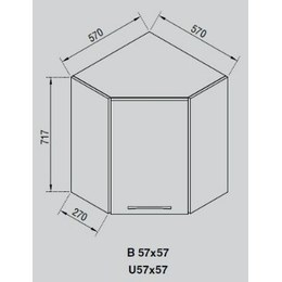 Кухонный модуль Адель В 57х57 (570х570х717)