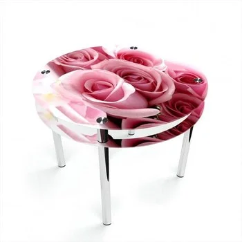 Стол обеденный Круглый с проходящей полкой Pink Roses