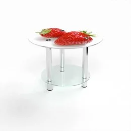 Стіл обідній Круглий з полицею Red Berry