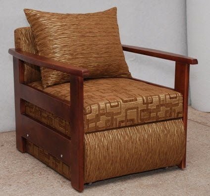 Кресло кровать деревянные подлокотники